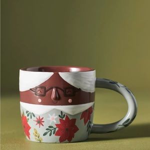 NEW Fotini Tikkou for Anthropologie Mrs. Claus Christmas Mug